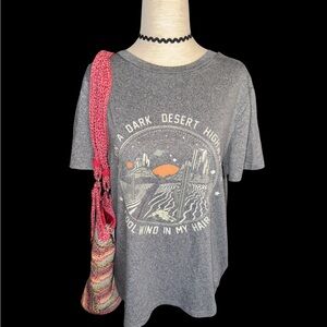 Retro‎ Desert Graphic Tee Large Western Desert Landscape Road Trip T Shirt